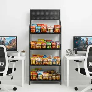 이동식선반 정리 매대 4단 가판대 스낵바 간식진열대 약국 행사매대 편의점 과자 수납선반