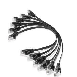 ㄱ자랜선 인터넷 케이블 6팩 15cm 50cm 1m 2m 3m 5m 10m 30m 98FT CAT6 플랫 UTP 이더넷 네트워크 RJ45 패