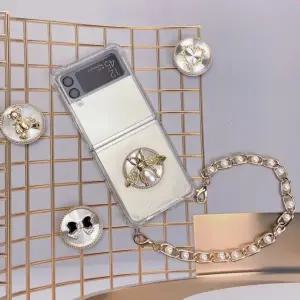 (Z플립4/3)로렌 엔틱 폰톡 진주스트랩 케이스 SET