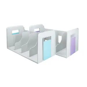 (4단 포인트라벤더) 포인트책꽂이 카파맥스/책꽃이/책상책꽂이/사무용/책정리/이동형/오피스용/서류꽃이