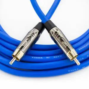 HDTOP 국산 메탈 RCA 오디오 케이블 블루 7M HT-TP4178