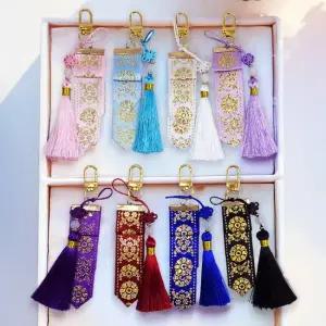 한국 전통 기념품 체험 미니 댕기 리본 매듭 태슬 키링 만들기 외국인 친구 선물 노리개 키홀더