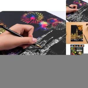 DIY 아트 스크래치 페이퍼 A4 사이즈/스크레치/스크래치북/노트/보드/북스크래치/북스크레치/그림/놀이