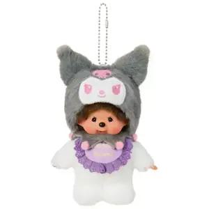 일본정품 몬치치x산리오 캐릭터즈 쿠로미 치무탄 키체인 244478