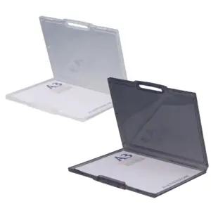 이즈미 A3 파일 케이스 보관함 서류 영화 포스터 클리어 도면 악보 손잡이형