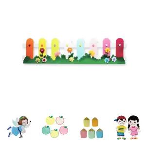 펠트 색동둥근울타리(15X60cm) 환경꾸미기재료/재가시설/도서관/벽면/게시판/알림판/공지사항/꾸미기/