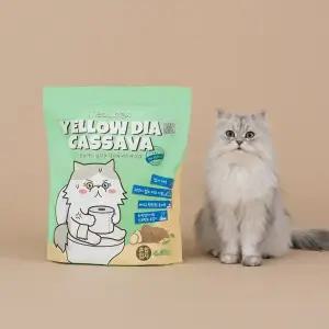 [미유박스] 고양이모래 옐로우 다이아 카사바 혼합 입자 4.5kg