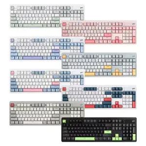 지클릭커 OFFICEPRO WK50 사일런스 M RGB 무소음 방수 무선 블루투스 104키 키보드