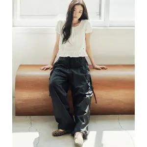 매장정품 LEE 우먼 나일론 리본 카고 팬츠 블랙 LE2501PT61BK 233493