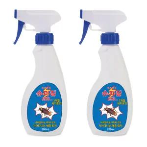 제트파워 슈퍼킬200ml 2개 바퀴벌레 등 개미와 같이 기어다니는 해충 퇴치