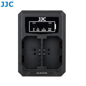 JJC USB 듀얼 카메라 배터리 충전기 소니호환 NP-FZ100 A7 III IV V A7M5 A6700 FX3 ZV-E1 II용