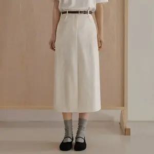 실루엣 보정핏 트임 스판스커트