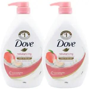 도브 화이트 피치 리밸런싱 바디워시 복숭아 1L 2개