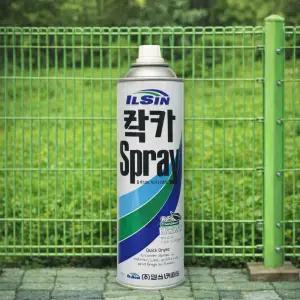 휀스 전용 락카 스프레이 연두색 철망 전용 방청도료 복원 보수용