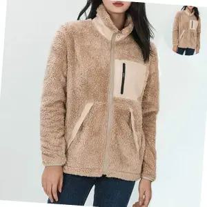 남녀공용 빅포켓 하이넥 겨울 점퍼 후리스 집업