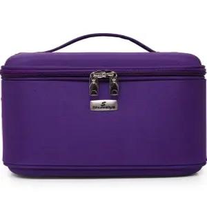 손잡이 퍼플 소형 다용도 가방 미용 화장품파우치 수납 없음 메이크업박스 10인치 판매