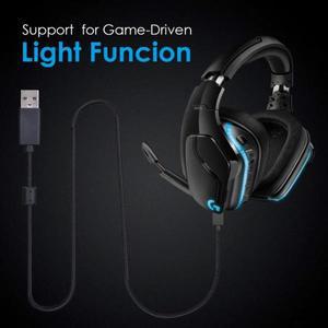 [누리음향]OFC 나일론 편조 교체 USB 충전 오디오 데이터 케이블 연장 코드, 호환용 로지텍 G635 헤드셋용