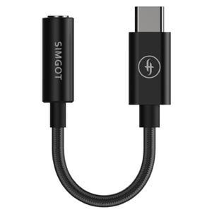 SIMGOT HiFi 오디오 디코더 DEW0 이어폰 Type C 3 5mm 어댑터 DAC AMP