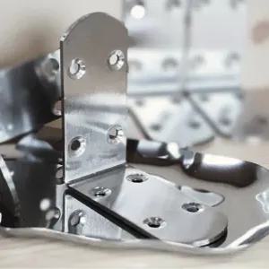 L자 꺽쇠 브라켓 가구 보강 연결 철물 기역자 앵글 85x85x38 DIY 목재 조인트