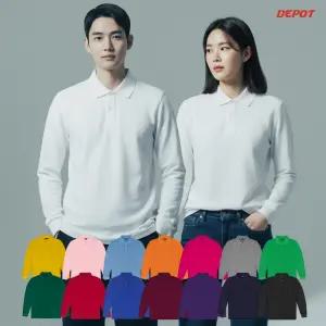디포트 20수 PK폴로 옆타개 카라 긴팔 티셔츠 단체티 DT-153 15색상
