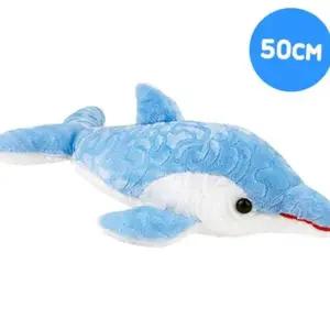 수집 돌고래 쿠션인형 블루 롱베개 바디필로우 대형 50cm