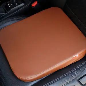 운전석 키높이 방석 브라운 8cm 가죽 운전자 높이 차량용 키높이 방석 시야 어린이 카시트 자세 조절