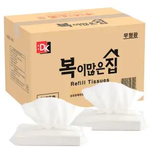 복이많은집 천연펄프 리필 티슈 2겹 100매입 50개