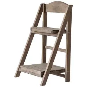 빈티지 선반 우드 2단 랙 정원 인테리어 베란다 마당 소품 디스플레이