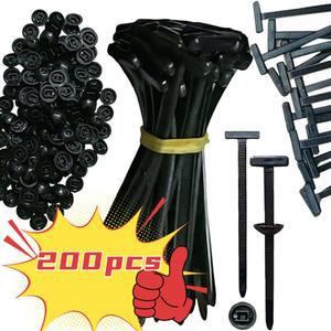 200/100/50개 셀프 식 나일론 케이블 푸시 클립 자동차 배선 파이프 고정용 재사용 가능 지퍼 스트랩 고정 바인딩 강력 튜브 클립방수 타이초간편 설치 클립포터블 타이클립 부품케이블 키트마찰 방지 타이충격 흡수