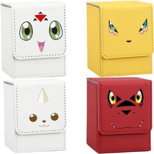 디지몬 어드벤처 카드 케이스 임프몬 기울몬 테리어몬 레나몬 가죽 액션 토이 피규어 애니메이션 게임 컬렉