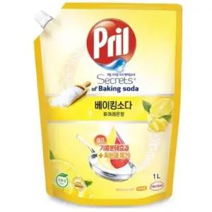헨켈 프릴 주방세제 시크릿오브 베이킹소다 퓨어 레몬향 리필 1L 6개