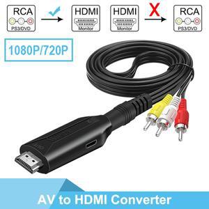 AV-HDMI 변환기 1080P 720P 셋톱박스 컴퓨터-TV 케이블 3색 RCA 수 길이 1m/3.2ft