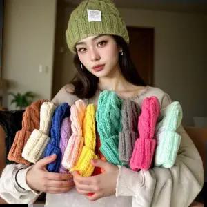 숏비니 로에드 여자비니 겨울 꽈배기 골지 니트 모자