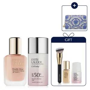 [에스티로더](강남점)[3][단독] NEW 더블 웨어 파운데이션 + UV 피니티 세트 (+더블 웨어 브러쉬+디럭스...