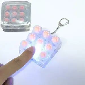 케이스 LED 고양이발 9구 키캡키링 딸깍이 키보드 클리커