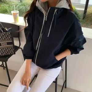 [미나그램] 써먼 후드집업 레이어드 항공야상점퍼