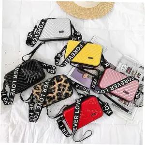 패션 휴대용 크로스바디 미니 하드 캐리어 멀티 파우치