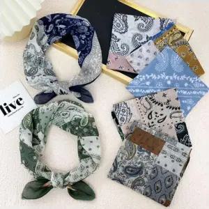 은창)버라이어티 패턴 폴인 면 사각 스카프 가을 겨울