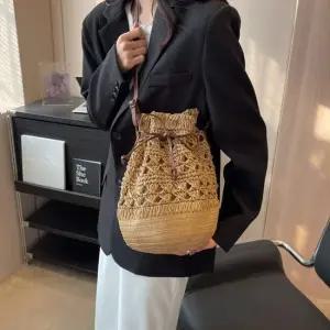 2컬러 복조리백 크로스백 숄더백 라탄백 밀짚 버킷백 데일리가방 라탄가방 복조리백