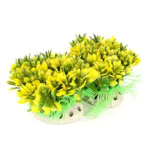 반려물고기 어항 꾸미기 열대어 은신처 인조 수초 꽃 노랑 수조 장식 용품