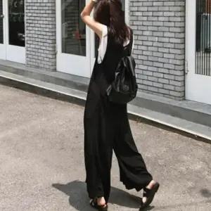 빅사이즈 점프수트 여성 흰티 레이어드 민소매 슈트