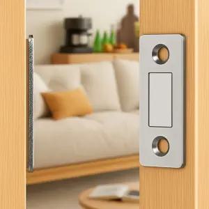 강력 고정 자석 도어캐치 빠찌링 10개 세트 - 싱글 실버/도어캐쳐/가구문/도어/방문/캐치/캐쳐/원터치/강력