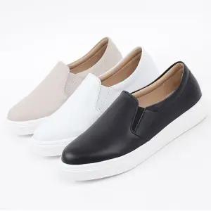 통굽슬립온 국산 슬립온 천연가죽 낮은굽 편한신발 심플 베이직