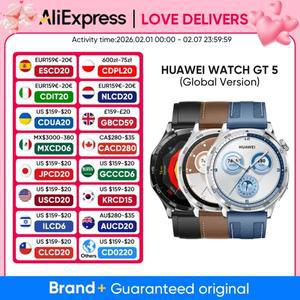 글로벌 버전 HUAWEI WATCH GT 5 Smartwatch AMOLED 화면 41mm/46mm 내장 지도 재생 메시지 iOS 및 Android
