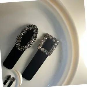 여성머리핀 벨벳 럭셔리 핸드메이드 똑딱핀