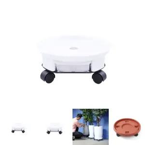 (대형) 이동식 물받이 화분 받침대/물받침/바퀴형/바퀴달린/플라스틱/원형/원에/공간/활용/실내/베란다