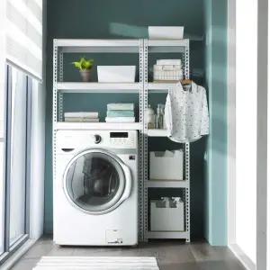 스피드랙 통돌이 드럼 세탁기 김치냉장고 위 선반 세탁실 철제선반 조립식 앵글 2단 3단