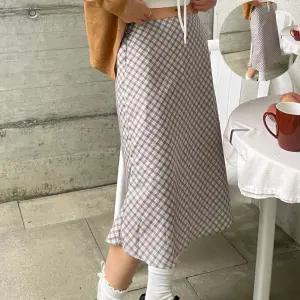 멜로워스커트 걸리쉬 미디엄체크스커트