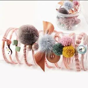 피치 207KIB51 끈 여자 머리 헤어 10P 줄 밴드 똥머리밴드 긴머리묶기 고무