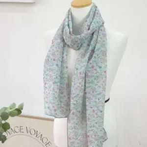 롱 스카프 여성 면 100 플라워 사각 간절기 머플러